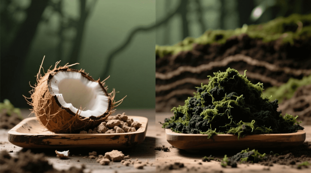 Sphagnum Moss and Coconut Coir