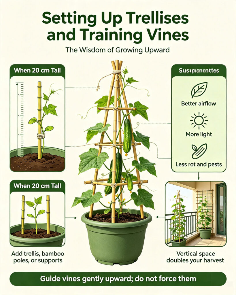 Setting Up Trellisesand Training Vines