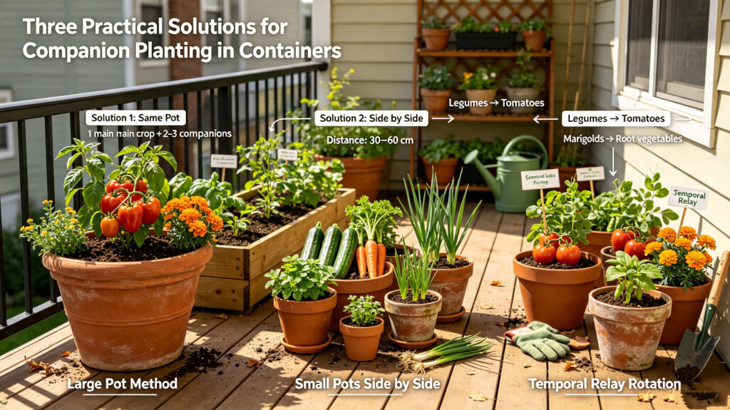 Three Practical Solutions for Companion Planting in Containers
