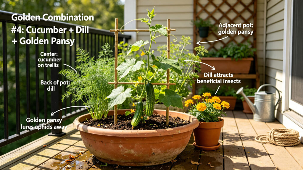 Golden Combination 4: Cucumber + Dill + Golden Pansy