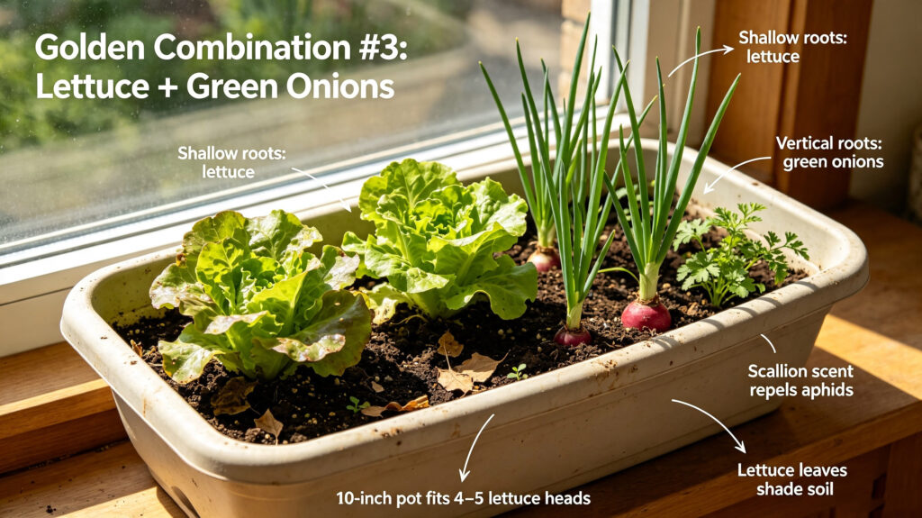 Golden Combination #3: Lettuce + Green Onions (or Scallions)