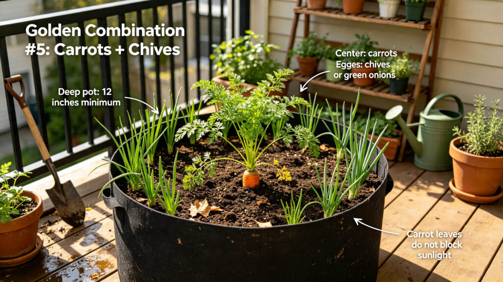 Golden Combination #5: Carrots + Chives (or Green Onions)